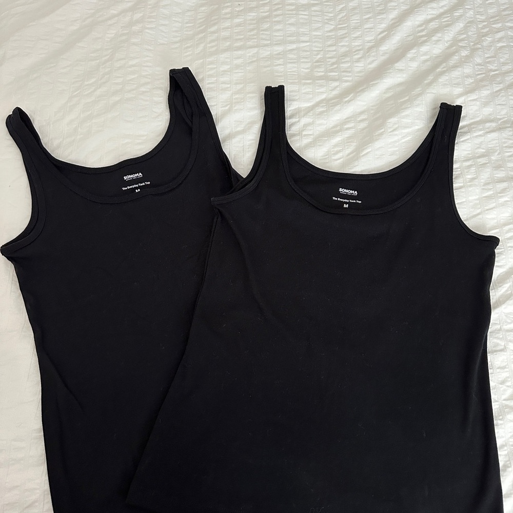 Sonoma Black Everyday Tank Top set/ 2
